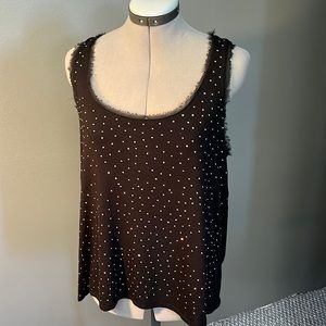 H&M evening tank, 100% polyester, size medium